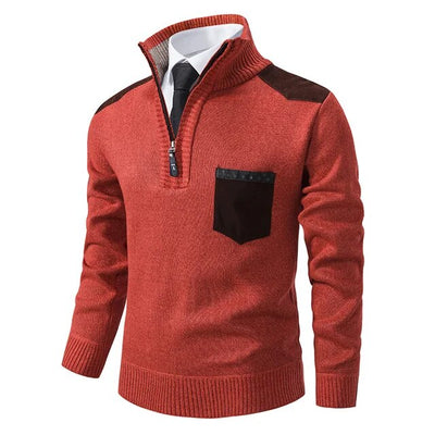 Jersey Retro de Cuello Alto con Cremallera Chic