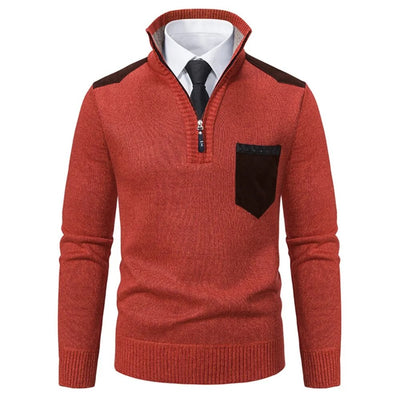 Jersey Retro de Cuello Alto con Cremallera Chic