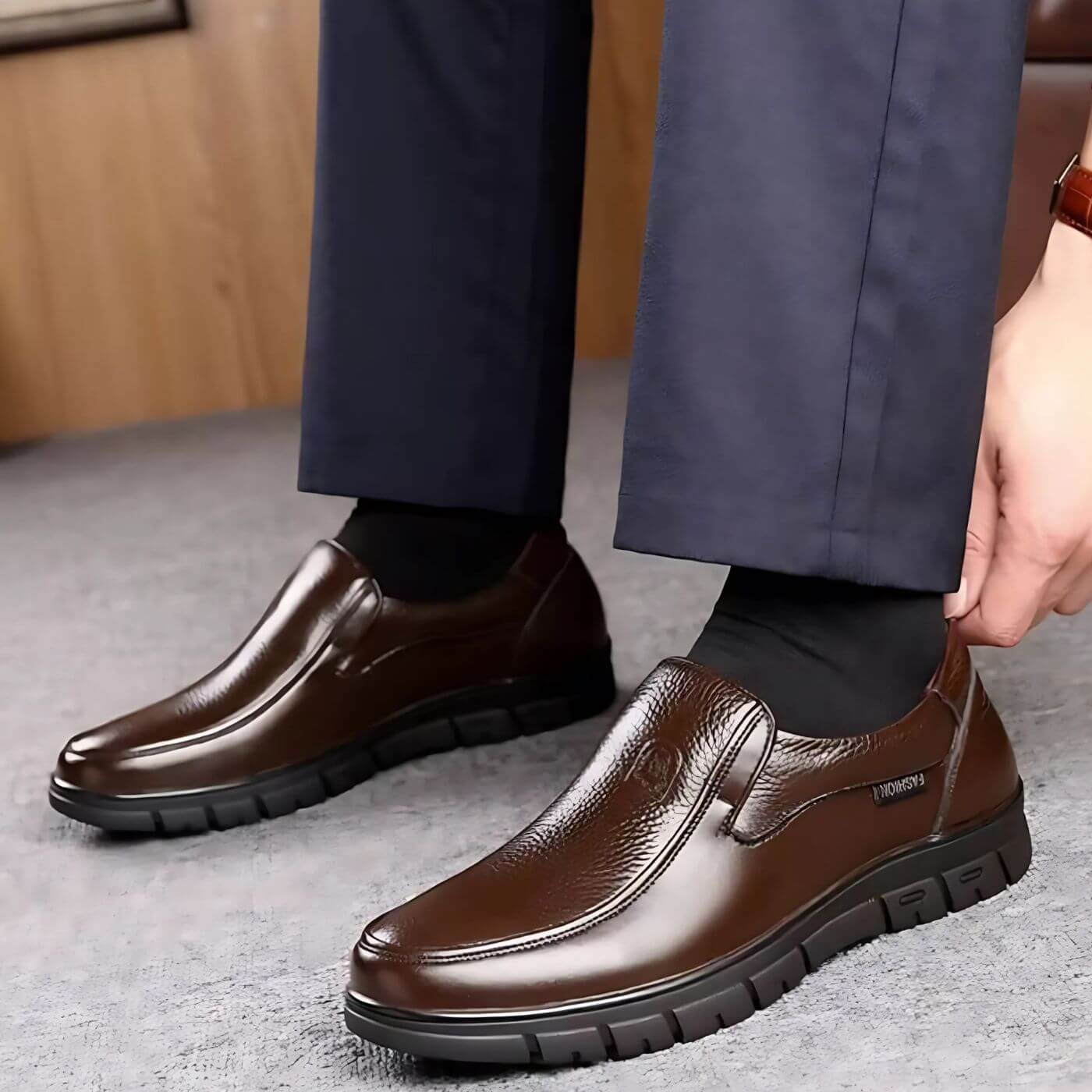 Noir - Zapatos ortopédicos cómodos