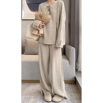 Cyntia | Elegante Conjunto de Suéter y Pantalones de Chándal para un Estilo Cómodo y Chic