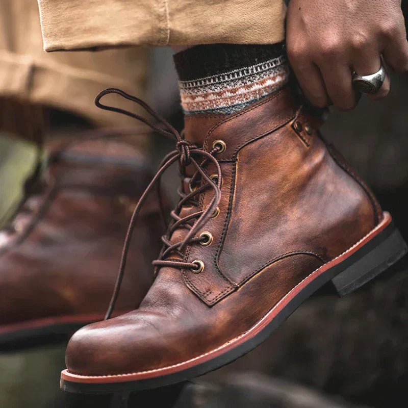 CALDON | Botas altas de cuero para hombre