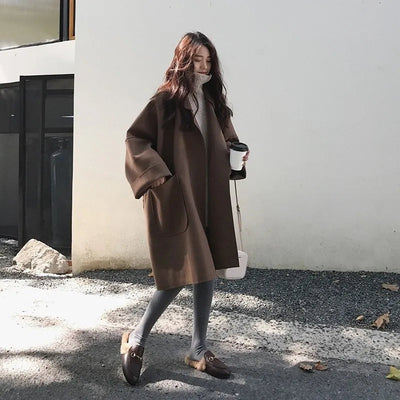 Trench Oversize Elegante de Lana