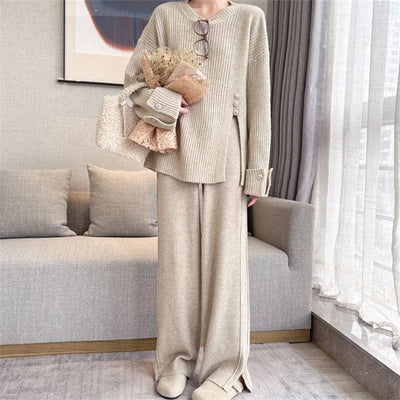 Cyntia | Elegante Conjunto de Suéter y Pantalones de Chándal para un Estilo Cómodo y Chic