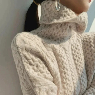 Suéter de Cuello Alto de Cachemira Couture