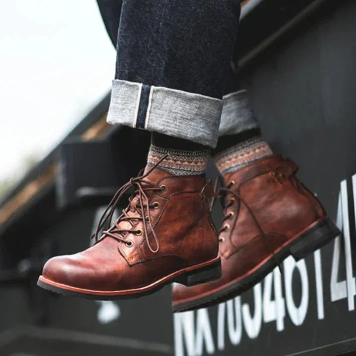 CALDON | Botas altas de cuero para hombre