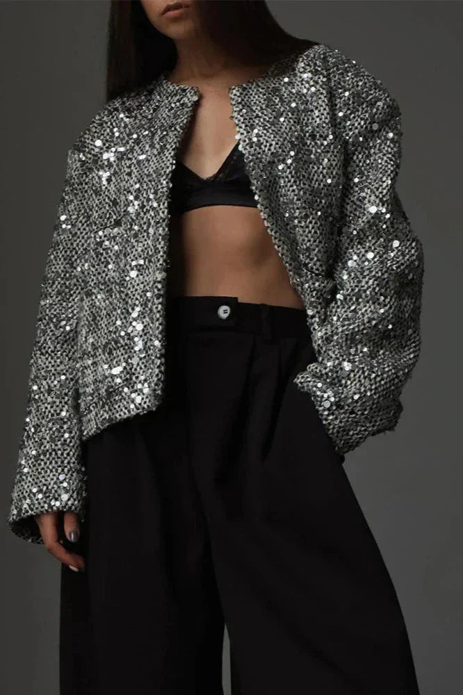 Chaqueta Esmerilada de lentejuelas