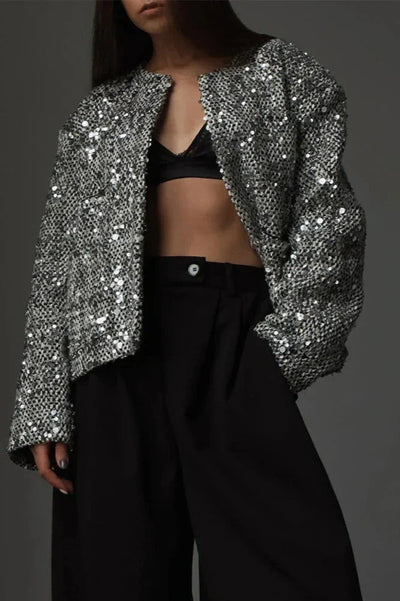 Chaqueta Esmerilada de lentejuelas