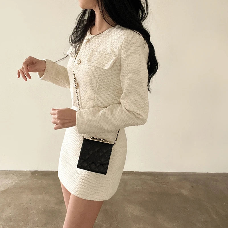 Yvet | Elegante conjunto de dos piezas de tweed para mujeres