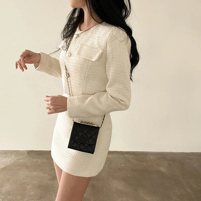 Yvet | Elegante conjunto de dos piezas de tweed para mujeres