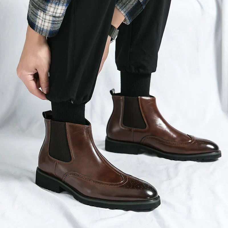 Adriel | Botines Chelsea de cuero genuino
