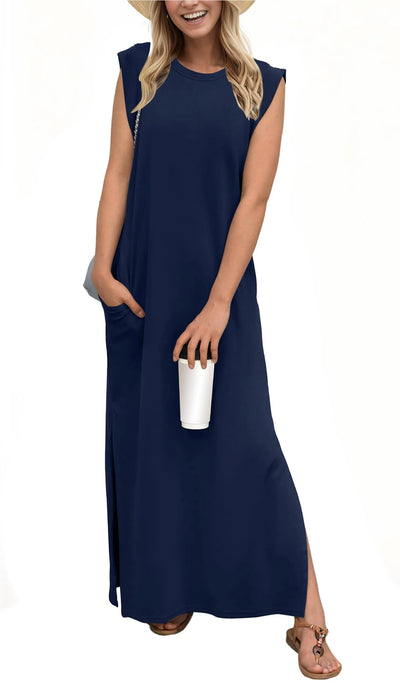 Maxivestido Tania para Mujer: Corte Holgado y Suelto, ¡Sin Arrugas!