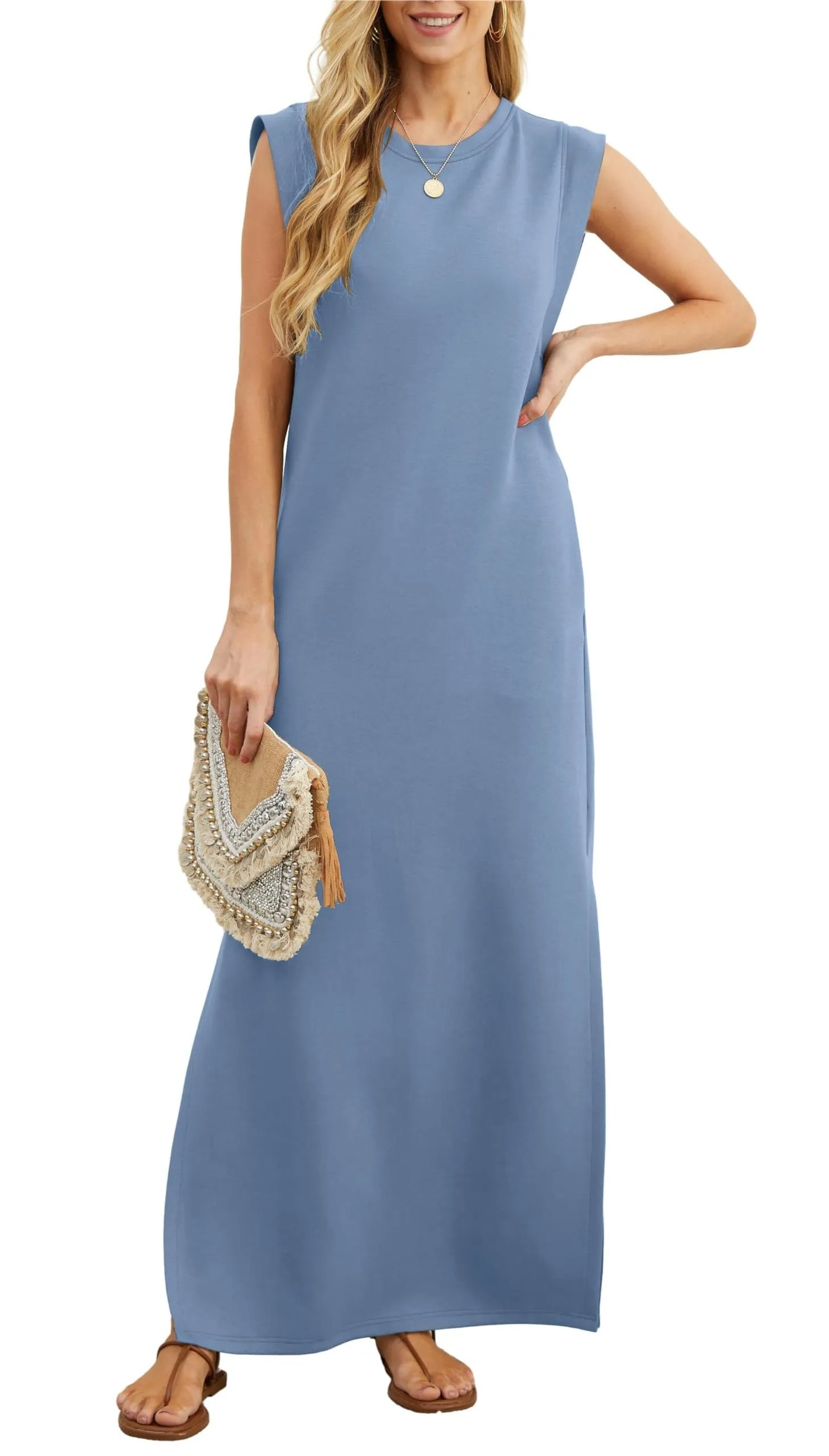 Maxivestido Tania para Mujer: Corte Holgado y Suelto, ¡Sin Arrugas!
