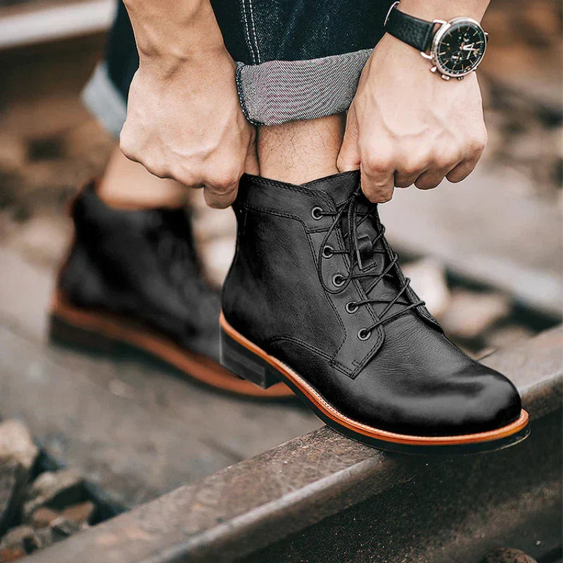 CALDON | Botas altas de cuero para hombre