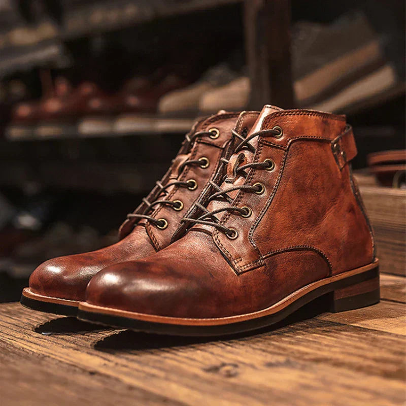 CALDON | Botas altas de cuero para hombre