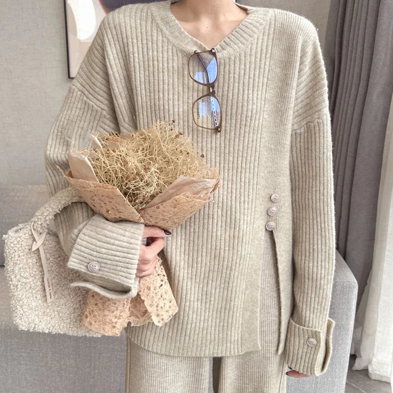 Cyntia | Elegante Conjunto de Suéter y Pantalones de Chándal para un Estilo Cómodo y Chic