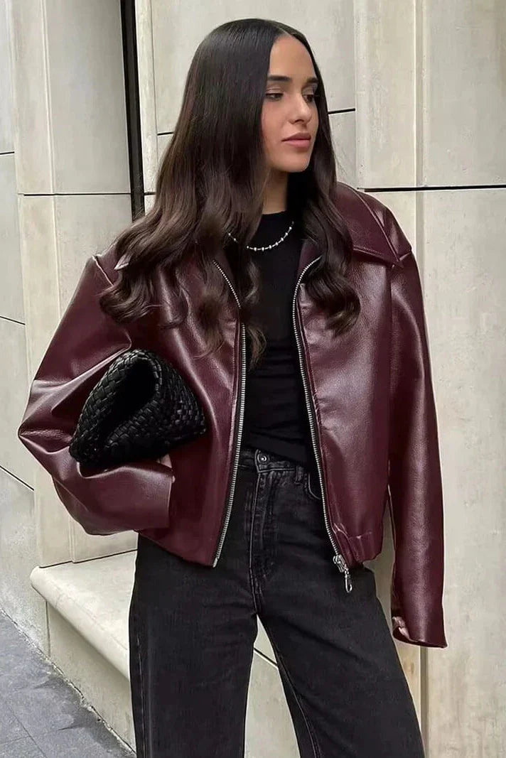Chaqueta biker de cuero