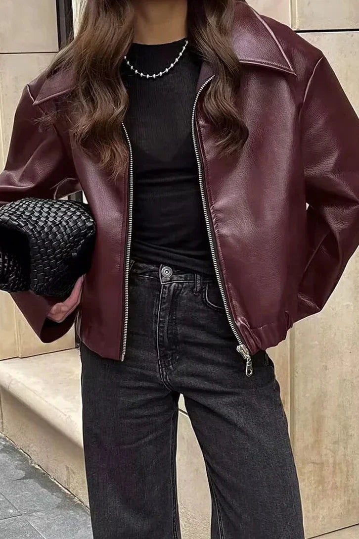 Chaqueta biker de cuero