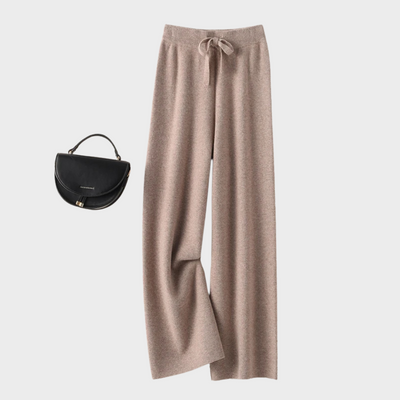 Sophie – Pantalón Tricotado de Cintura Alta Elegante
