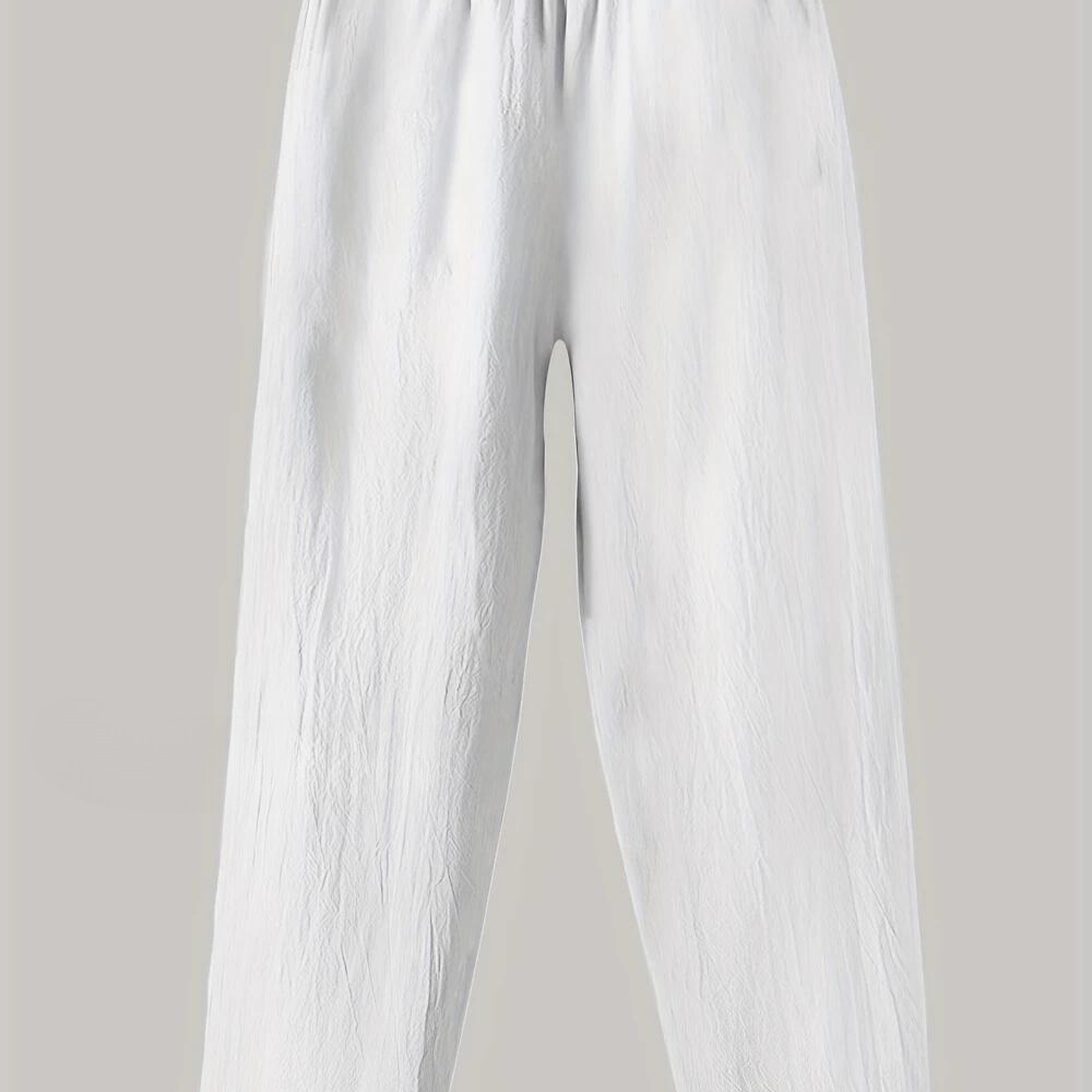 Pantalón Elástico de Pierna Recta con Prácticos Bolsillos - Ideal para Tallas Grandes de Maria
