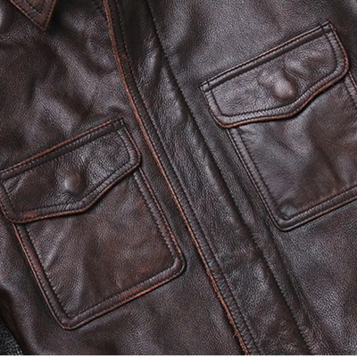 Elvis | Chaqueta de Cuero Genuino Vintage Outlaw