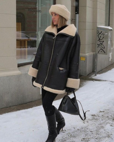 Chaqueta de cuero contemporánea Osbelia - Estilo y elegancia en cada prenda