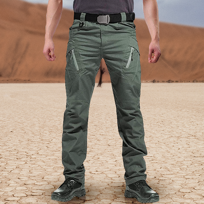 Pantalones Tácticos para Hombre - Pantalones Resistentes para Exteriores y Trabajo con Bolsillos con Cremallera