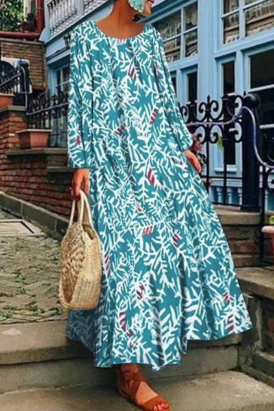 Eliana - Vestido Casual con Botones de Estampado Geométrico y Cuello en V, Estilo Falda de Torta