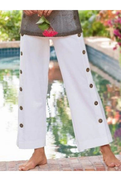 Pantalones de Ocio Elegantes y Cómodos Julia con Detalle de Botón