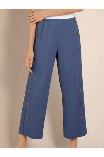 Pantalones de Ocio Elegantes y Cómodos Julia con Detalle de Botón