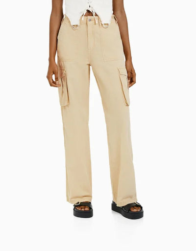 Estiloso pantalón cargo recto con ajuste personalizado