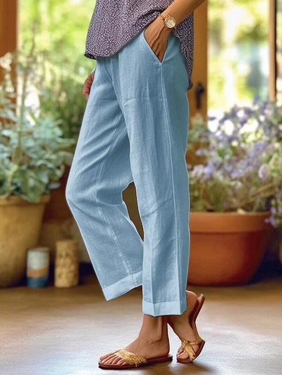 Pamela | Pantalón de algodón y lino súper cómodo y estiloso
