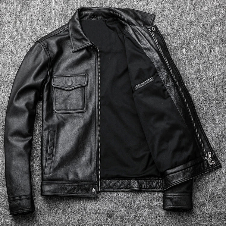 Elvis | Chaqueta de Cuero Genuino Vintage Outlaw