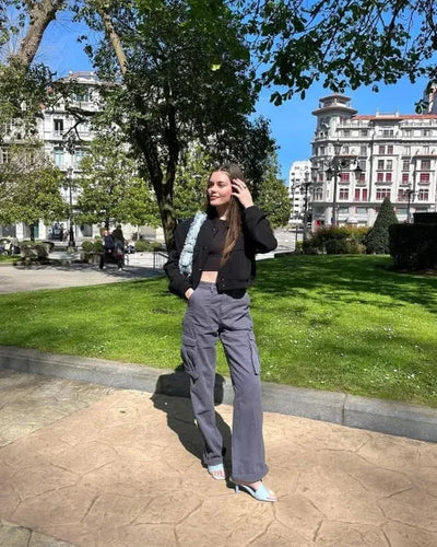 Estiloso pantalón cargo recto con ajuste personalizado