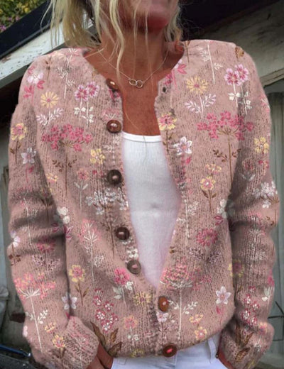 Hebe | Cárdigan elegante con estampado floral