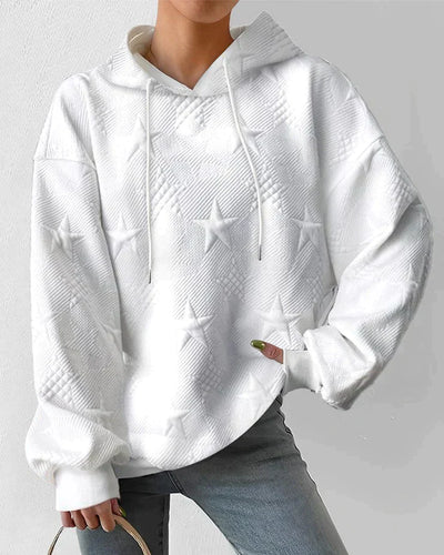 Anna - Felpa Monocolore Blanca de Manga Larga