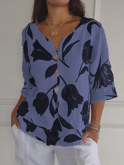 Emma - Túnica estampada con cuello en V