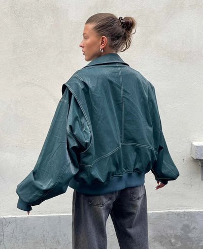 Chaqueta bomber Sophi con efecto piel