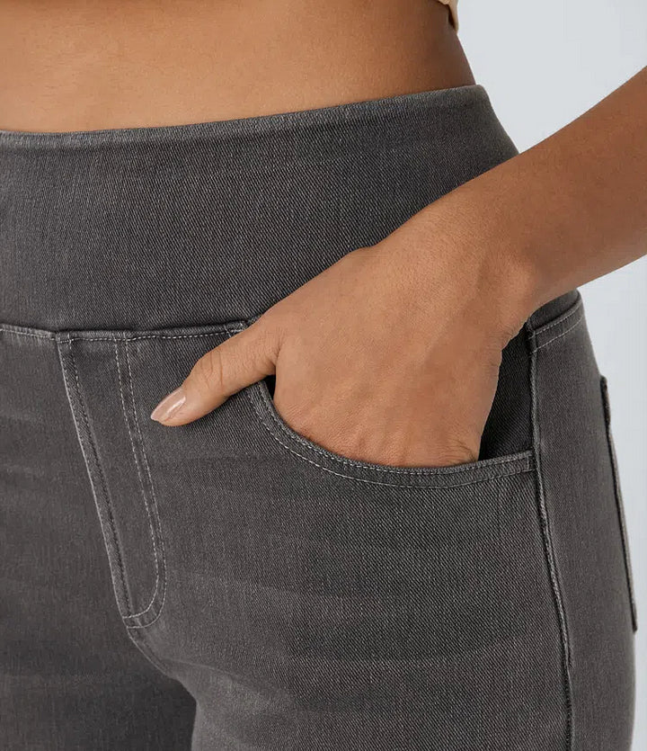ELASTY | JEANS CÓMODOS CON CINTURA ALTA Y TALLE SUELTO
