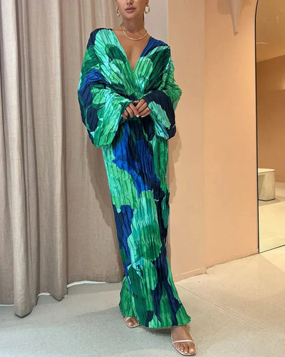 Elegante vestido plisado para ocasiones informales