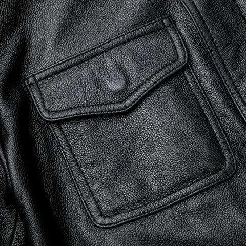 Elvis | Chaqueta de Cuero Genuino Vintage Outlaw