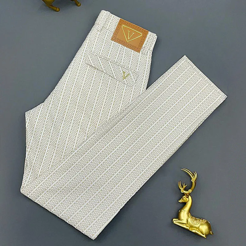 Pantalón casual de seda hielo para hombre Coolflex con estampado exclusivo