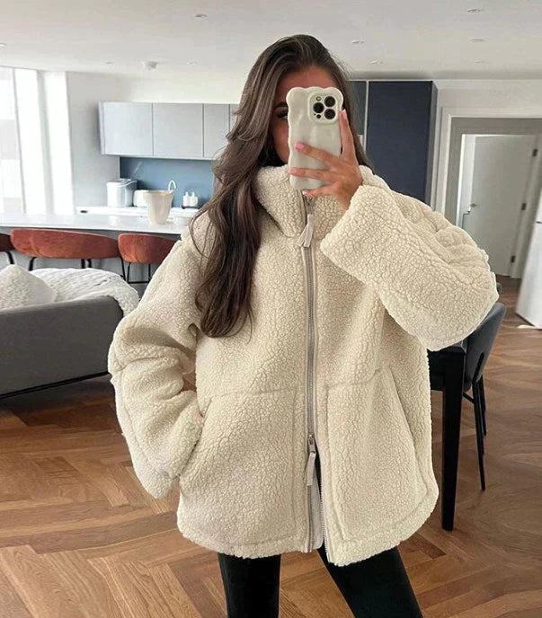 Luxora™ | Chaleco de teddy con cremallera