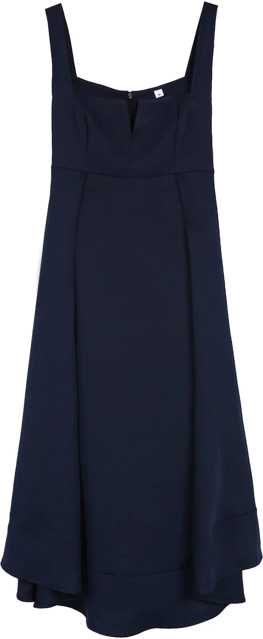 Vestido Midi Azul Marino con Cintura Imperio - Elegancia y Estilo en Cada Paso