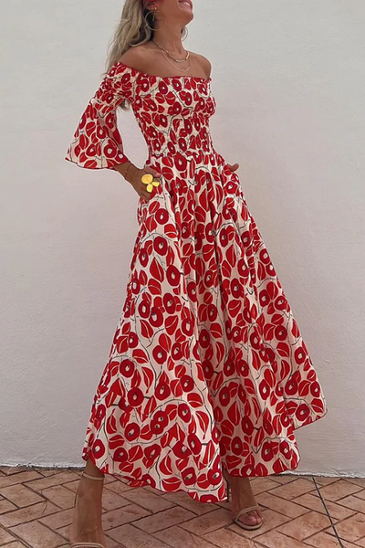 Amanda - Vestido Maxi con Bolsillos y Encantador Estampado Floral, Ideal para tus Vacaciones