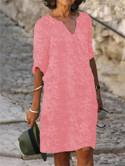 Vestidos de Verano con Estampado Floral en Algodón y Lino de Patricia