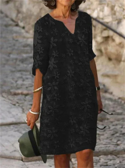 Vestidos de Verano con Estampado Floral en Algodón y Lino de Patricia