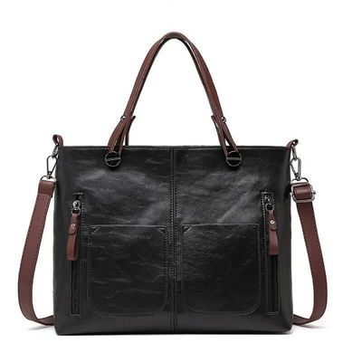 Elegante bolso vintage de piel para mujeres con estilo