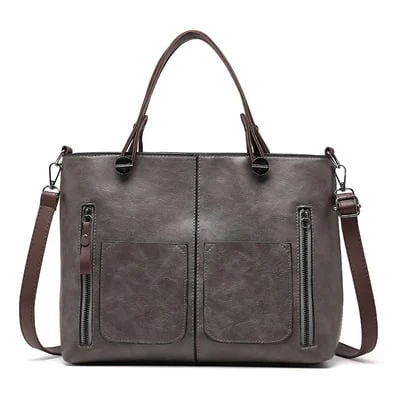 Elegante bolso vintage de piel para mujeres con estilo