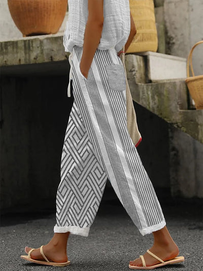 Pantalones de rayas con botones Delia: comodidad y estilo para ellas
