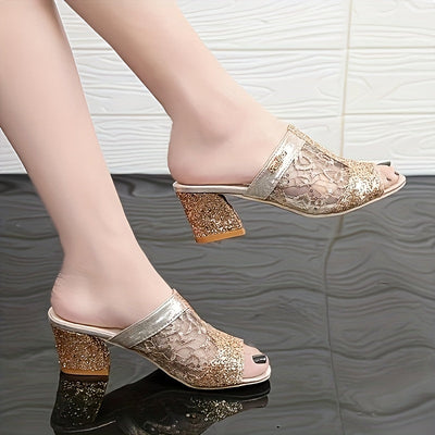 Dina | Sandalias glamurosas con brillantes lentejuelas